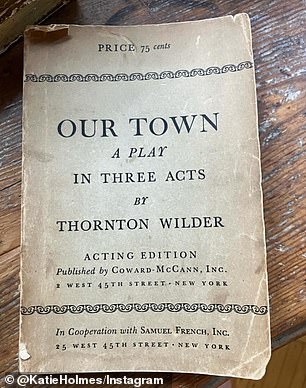 Holmes stars as Mrs. Webb in a new production of the play Our Town