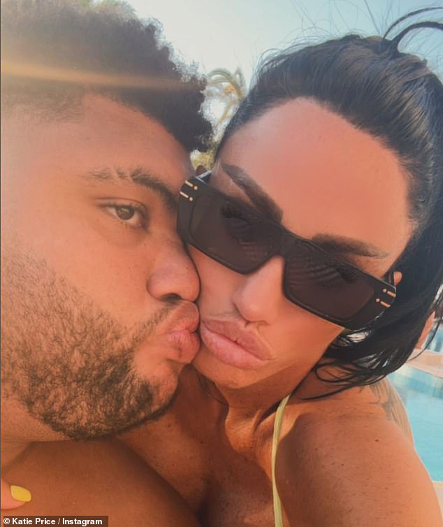 Katie Price shared a sweet selfie with her son Harvey on Monday as she continued to enjoy her holiday in Cyprus.