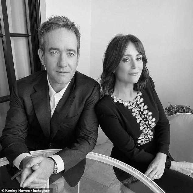 Keeley Hawes rang in Tuesday to mark her 20th wedding anniversary with her husband Matthew MacFadyen