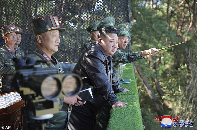 Kim Jong Un visits a special operations forces unit in a western district in North Korea on Wednesday, October 2, 2024