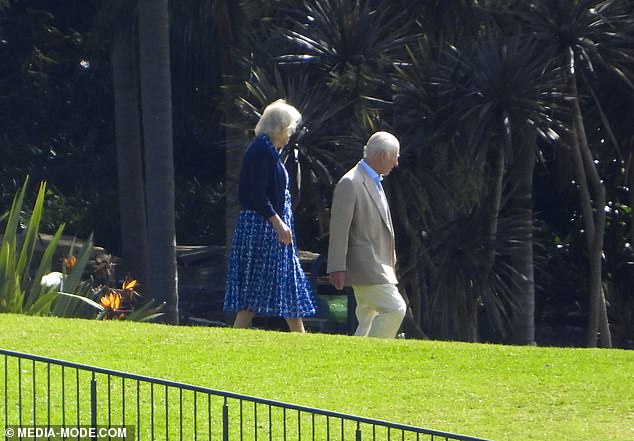 King Charles and Camilla took a walk together on their first morning in Australia