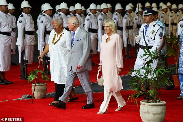 King Charles and Queen Camilla touch down in Samoa: Monarch to be handed high chief title in touching gesture ahead of Commonwealth summit