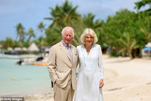 Buckingham Palace has also released new photos of King Charles and Queen Camilla enjoying a walk on the beach in Samoa, looking happy and relaxed.