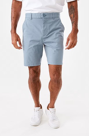 Pictured: Kmart's men's slim-stretch chino shorts with fixed waist