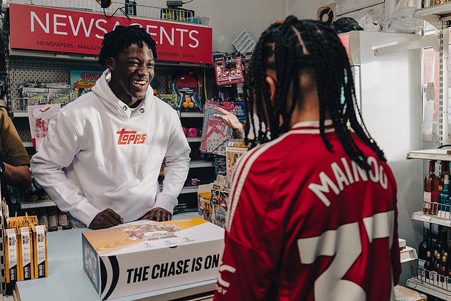 Kobbie Mainoo stunned England fans when he appeared at a kiosk to hand out signed cards