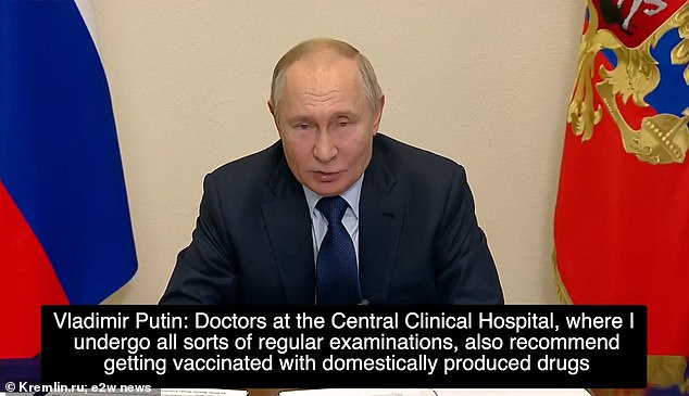 Kremlin has been forced to deny Vladimir Putin, 72, has health problems after saying he is suffering from them