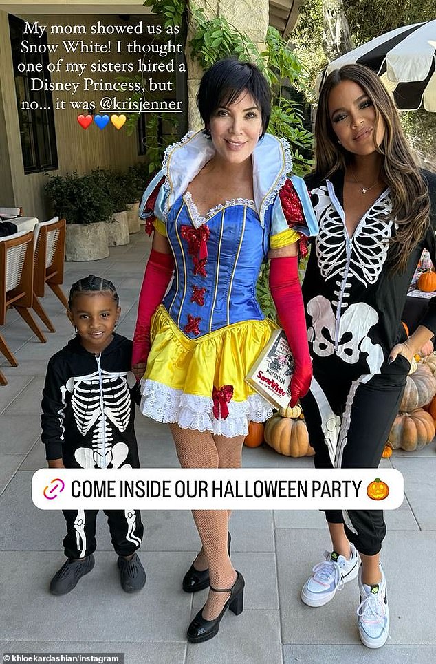 This weekend the star looked younger than ever as she dressed up as Snow White for daughter Khloe Kardashian's Halloween party