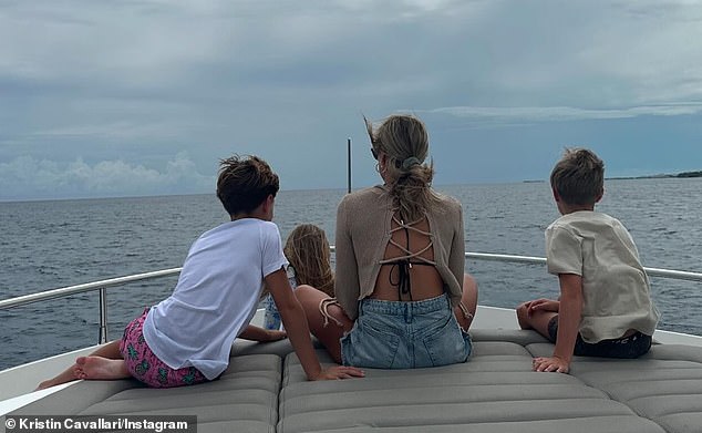 In 2020, the 37-year-old Uncommon James founder and the 41-year-old Outsider owner initially agreed to spend alternate weeks with their son Camden Jack, 12; son Jaxon Wyatt, 10; and daughter Saylor James, 8 (photo June 24)