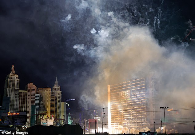 The iconic Tropicana Las Vegas Resort was demolished early Wednesday amid a stunning display of fireworks and drones