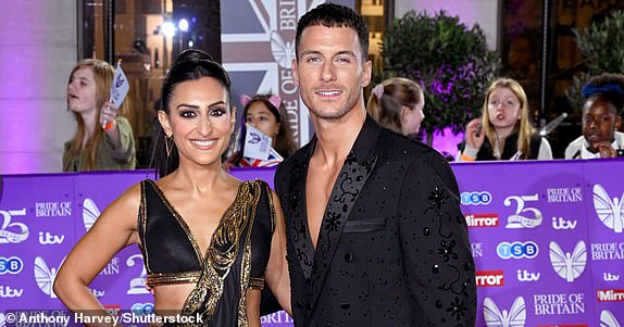 Mandatory credits: Photo by Anthony Harvey/Shutterstock (14801327hm) Dr. Punam Krishan and Gorka Marquez Pride of Britain Awards, Arrivals, London, UK - October 21, 2024