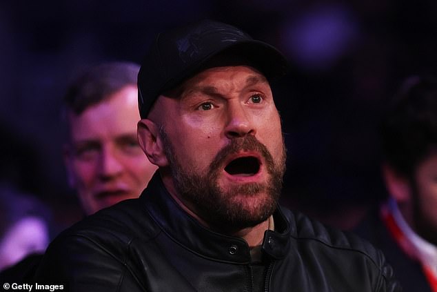 Tyson Fury pictured at Liverpool's M&S Bank Arena during Saturday night's boxing event