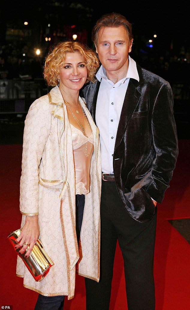 Liam Neeson has reflected on how his family 'came together' after the tragic death of his wife Natasha Richardson in 2009 - photo 2008, five months before Natasha's death