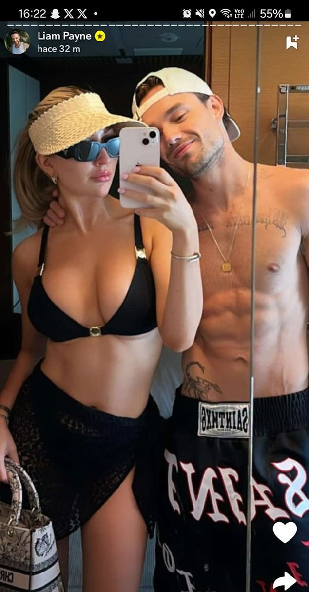 Liam Payne's terrifying final social media posts showed him spending time with his girlfriend - just minutes before he died aged 31 after 'falling from a balcony' - he posted with Kate Cassidy just minutes before his death