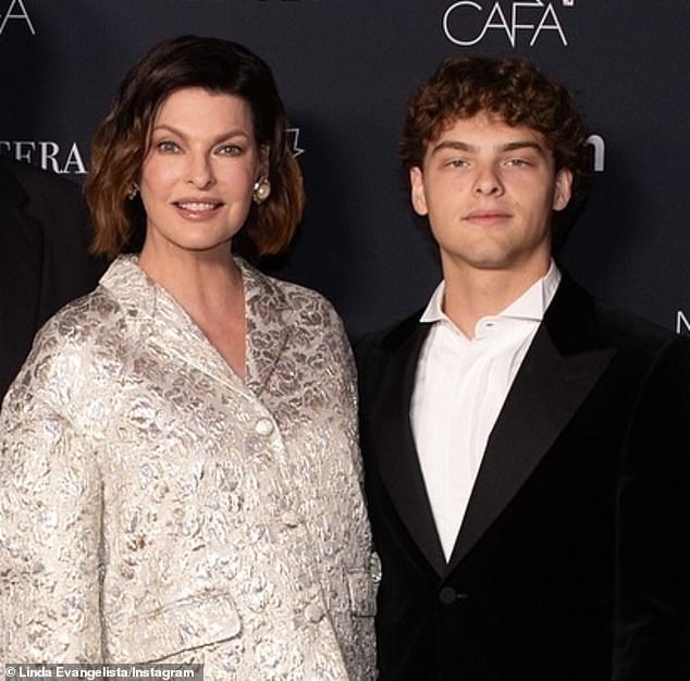 Linda Evangelista made a rare public appearance with her son Augustin James Evangelista Pinault, who supported her at the 2024 Canadian Arts and Fashion Awards held at the Fairmont Royal York in Toronto last Saturday