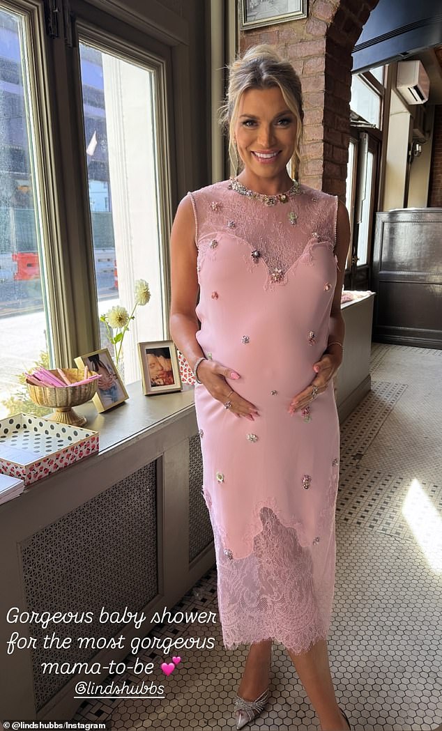 Lindsay Hubbard, 38, of Summer House fame, hosted a co-ed baby shower at the Paris Café in New York City on Saturday