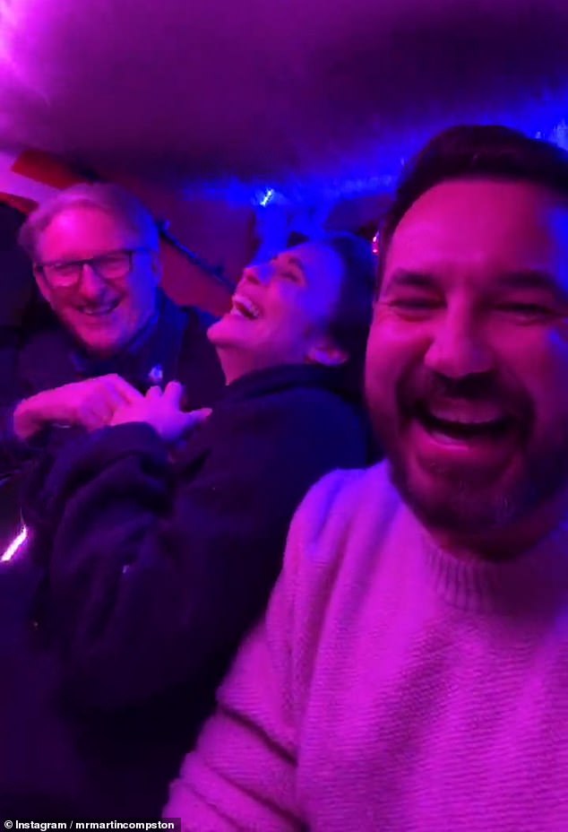 Line Of Duty fans are going wild after Martin Compston, Vicky McClure and Adrian Dunbar reunited for a chaotic rickshaw ride through London on Wednesday night