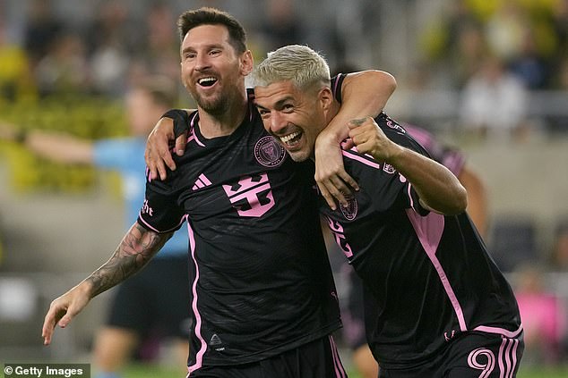 Lionel Messi and Luis Suarez scored the goals that won the Supporters Shield for Miami