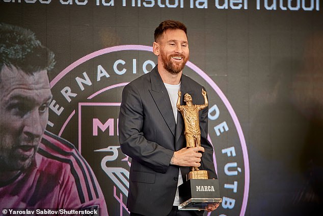 Lionel Messi received Marca's America Legend Award in Miami on Thursday