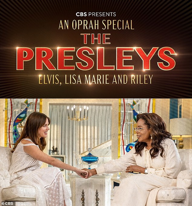 Lisa Marie is the daughter of rock icon Elvis Presley and actress Priscilla Presley; Riley seen in the Oprah special airing October 8