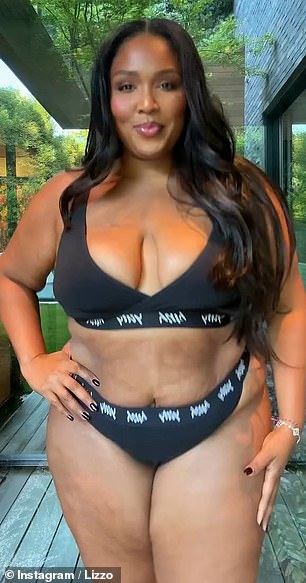 Lizzo continued to show off her weight loss on Tuesday as she posed in her lingerie for an Instagram post after hitting back at Ozempic rumors