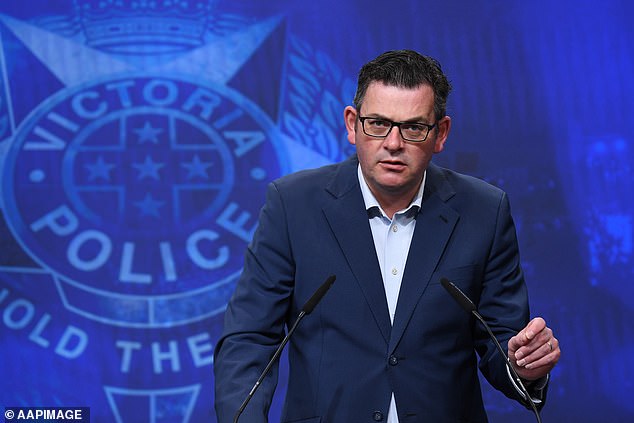 The report noted the strict enforcement tactics of NSW and Victoria. Pictured: Former Victoria Premier Dan Andrews