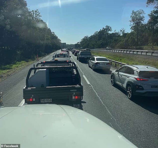 Eastbound traffic on Logan Highway has been delayed for approximately 90 minutes