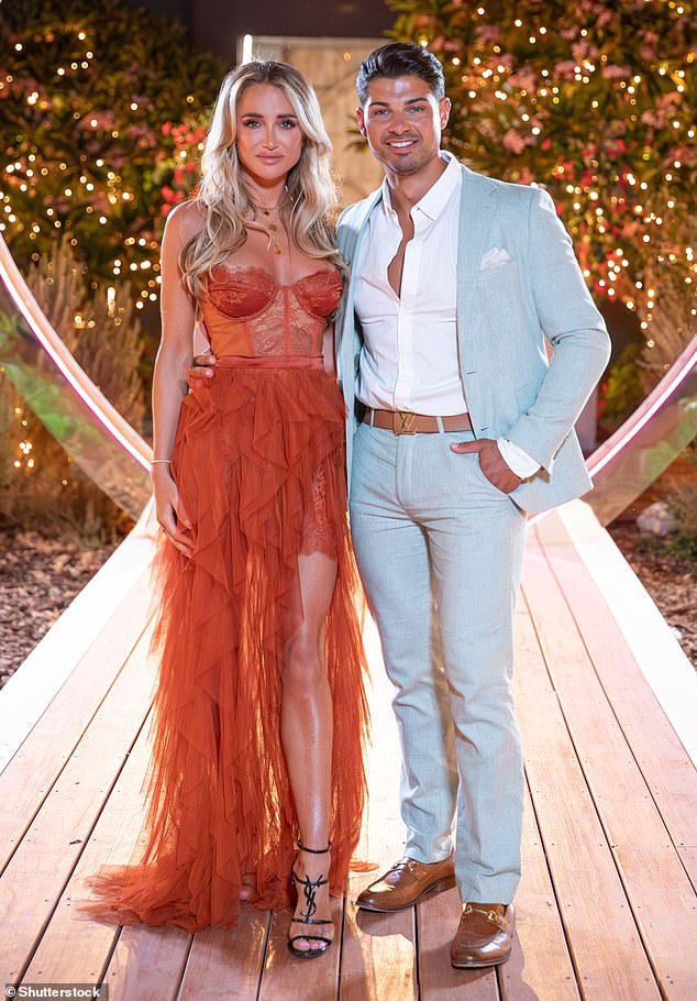 Anton Danyluk revealed on Wednesday that he is 'not on good terms' with ex-girlfriend Georgia Harrison after the pair split six months ago; February in the photo