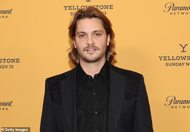 Luke Grimes has made an awkward about-face over Kevin Costner's departure from their hit show Yellowstone - Pictured in New York in November 2022