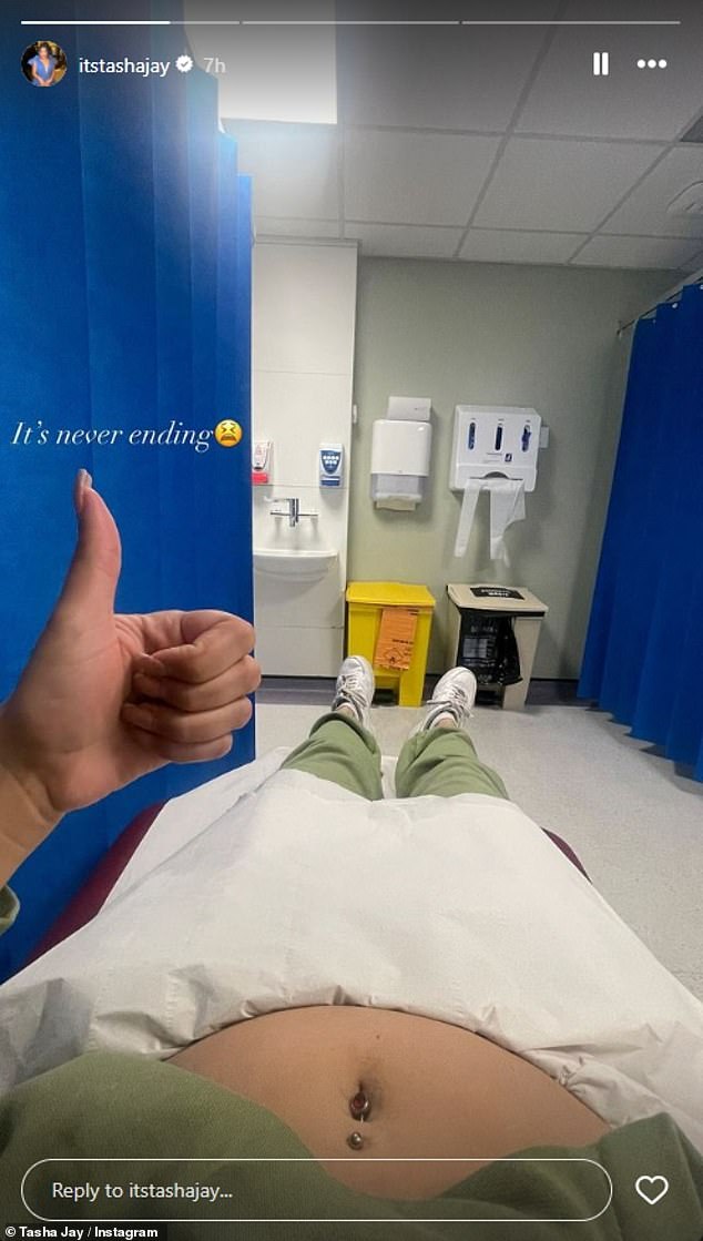 Married At First Sight star Tasha Jay told her followers on Instagram on Thursday that she is in the hospital with a mysterious illness