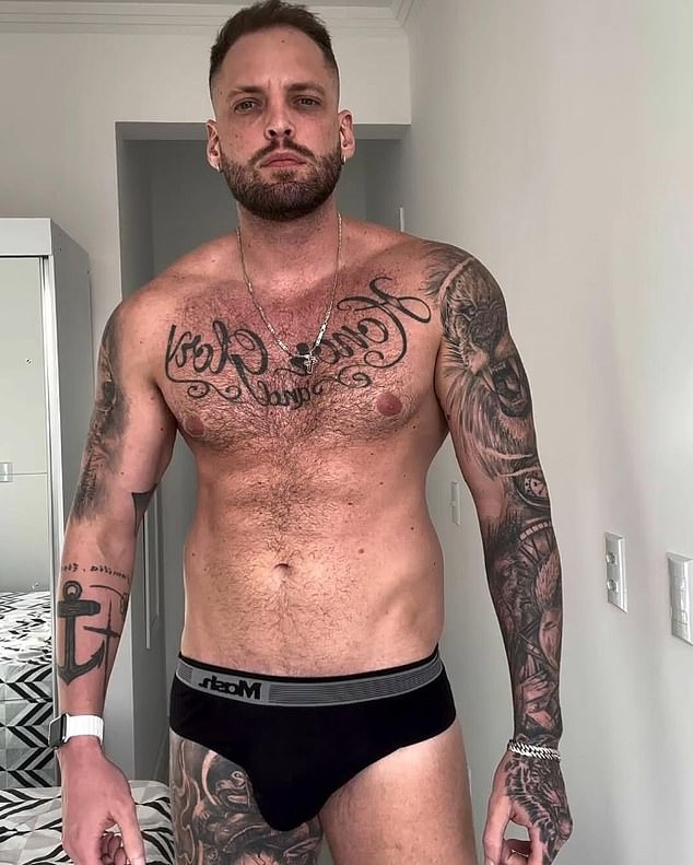 A former professional volleyball player who has made the transition to the adult film industry has revealed what his manhood looks like after penis enlargement surgery that lasted 40 minutes