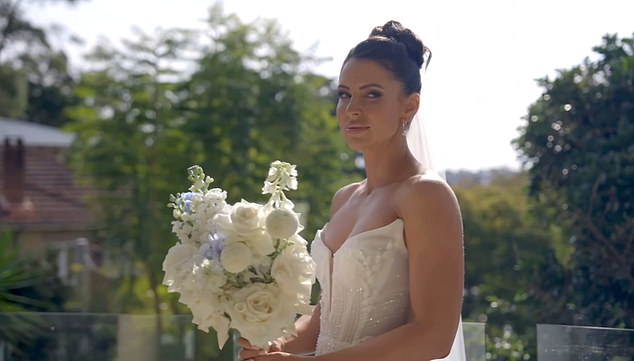 Elsewhere, bride Rhi Disljenkovic looked stunning as she arrived at her wedding