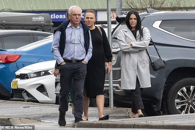 Tayla Brailey arrives at court with her family on Wednesday