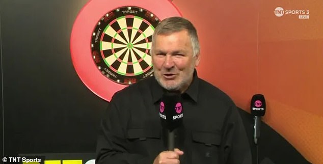 A legendary former Match of the Day presenter made a shock return to live television as fans tuned in to watch the iconic presenter beat darts