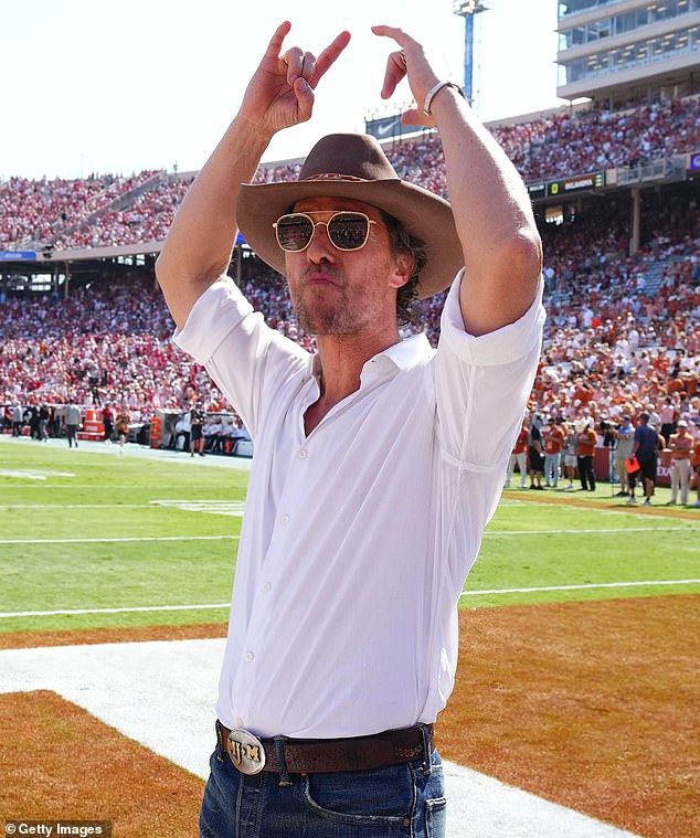 Texas great Matthew McConaughey is excited for tonight's showdown with Georgia