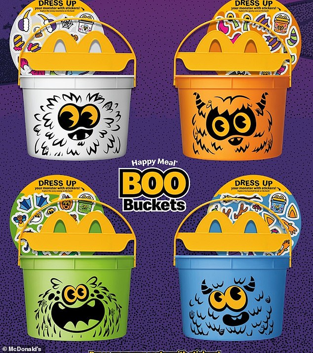 McDonald's Boo Buckets for 2024 have no lid and fans say they are less sturdy than previous years. But there are stickers included