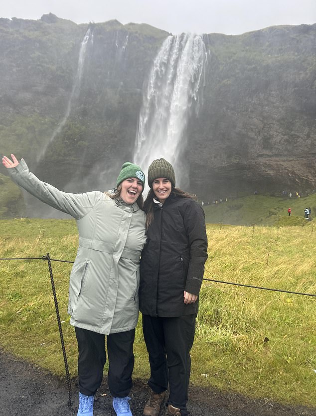 Lauren Brown (left) and Annaliese Cunniffe (right) in Iceland. They didn't know they were neighbors before the trip