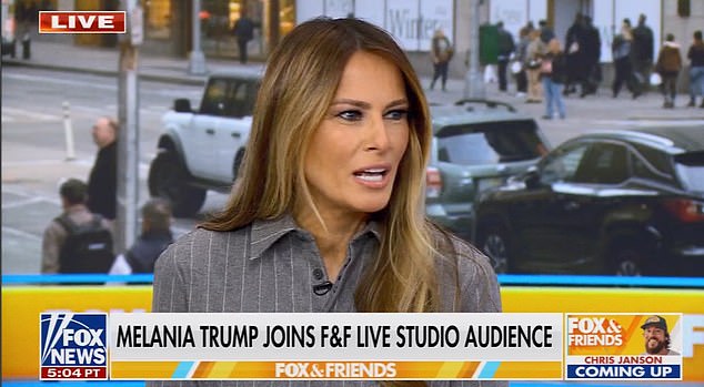 Melania Trump defended husband Donald while appearing on Fox & Friends