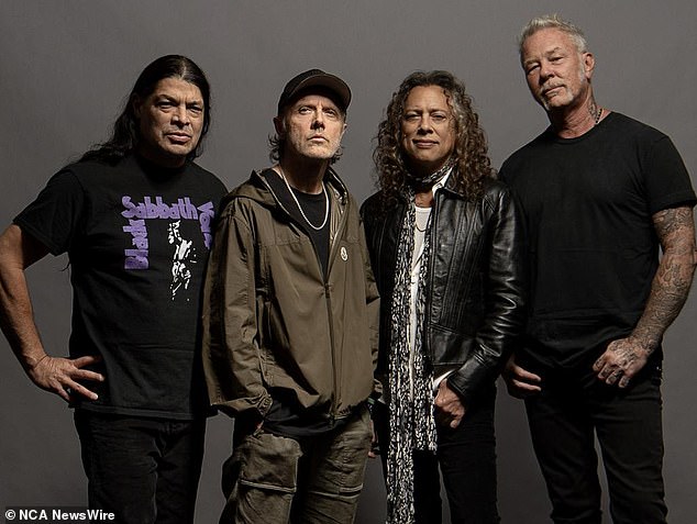 Metallica has announced an Australian tour. Pictured L-R: Robert Trujillo, Lars Ulrich, Kirk Hammett and James Hetfield