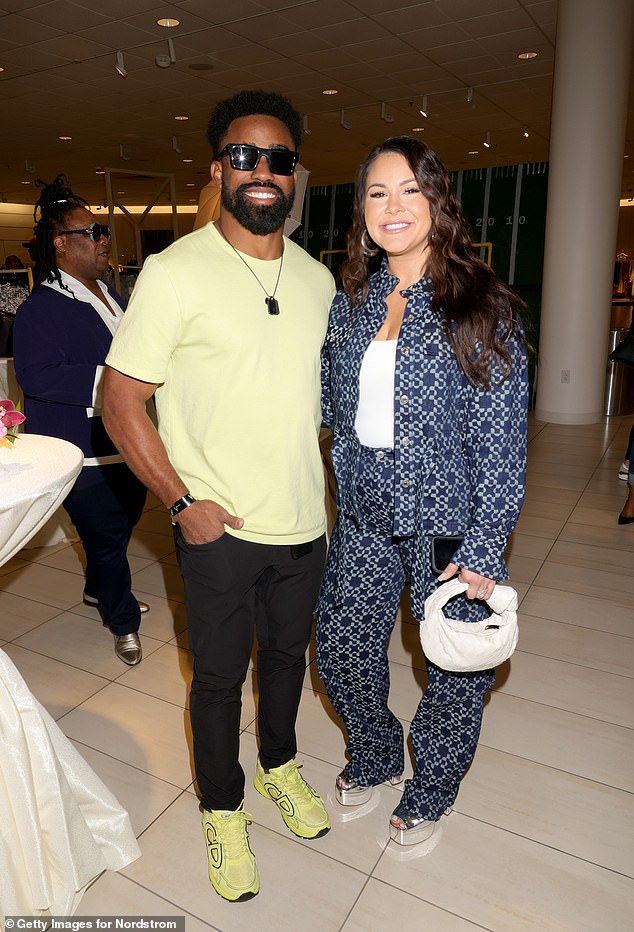 Raheem Mostert and Devon Mostert attend the Women of the NFL event in Las Vegas