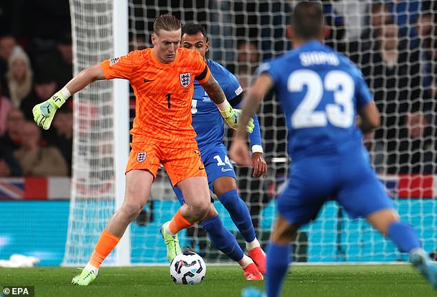 Jordan Pickford made a couple of high-profile mistakes during England's 2-1 defeat to Greece at Wembley