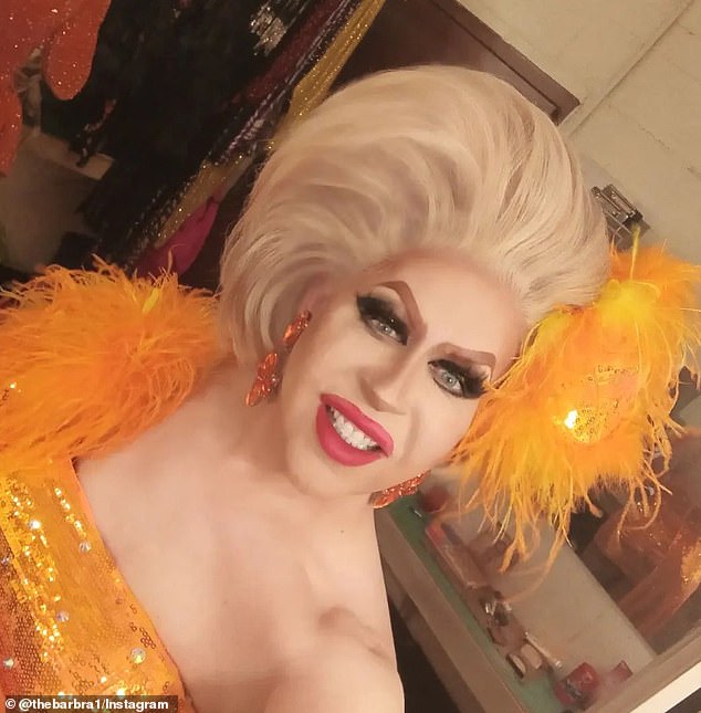 Well-known drag queens such as Barbra Seville (pictured) and Afrika America led a Drag Out the Vote and will be there to advocate for LGBTQ+ voters