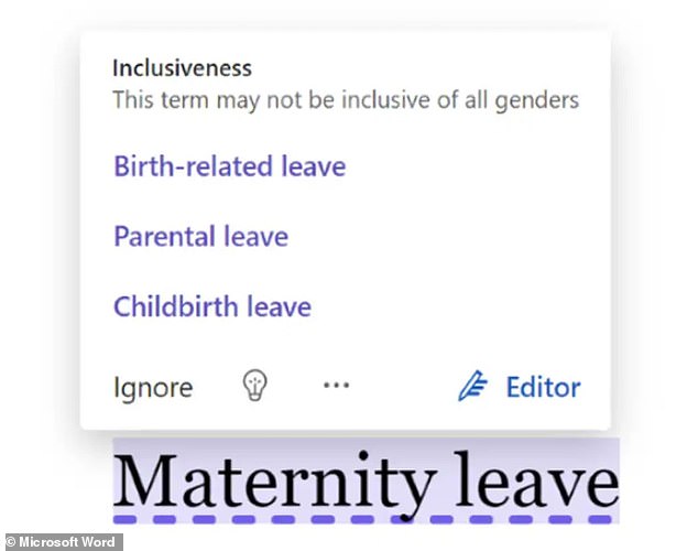 The tool, which can suggest alternatives to improve writing such as synonyms and grammatical corrections, now appears to have expanded to detecting when a user's language is 'not inclusive'.