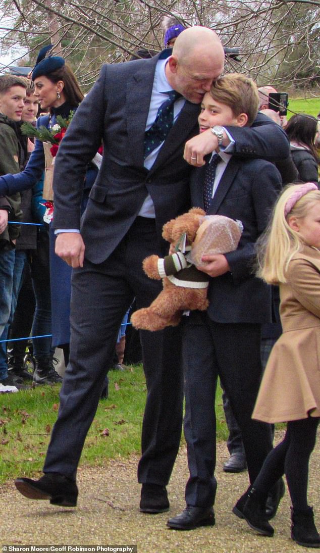 Mike Tindall has revealed that he and Prince George are 'playing football together in the garden'. Pictured in December