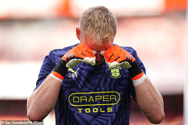 Aaron Ramsdale was in tears during the warm-up ahead of Southampton's match against Arsenal