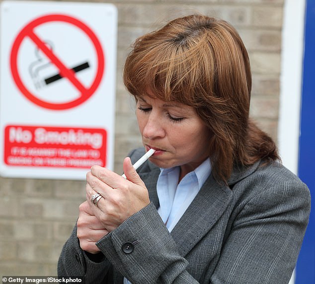 A mother faced a wave of backlash after her teenage son begged her to 'quit smoking' and she searched the internet for advice (stock image)