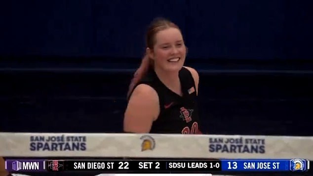 SDSU's Keira Herron scoffed, but laughed it off and said she was doing 'fine'