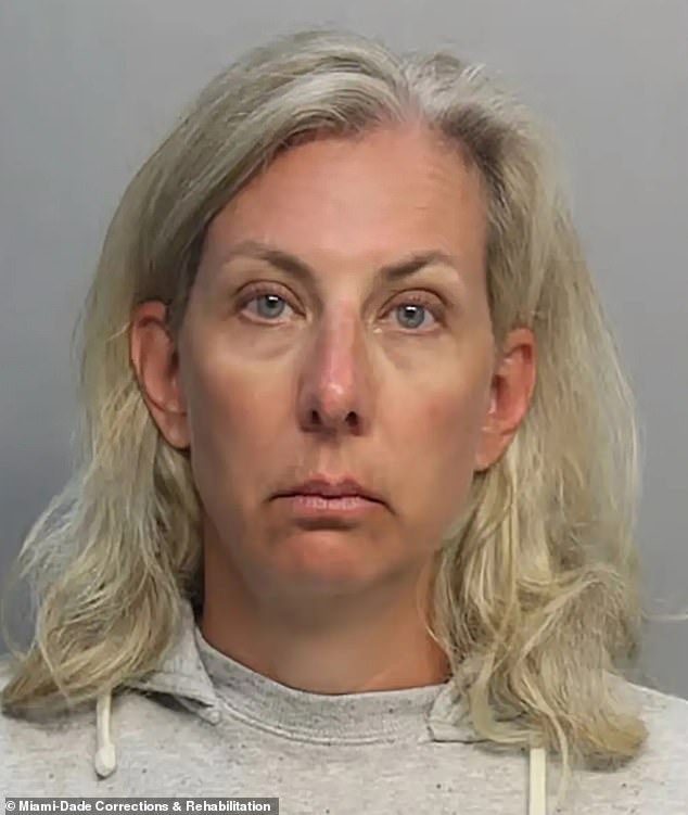 Kelli Lyn Ryan (pictured), 49, and her son, Dylan Ryan, 23, of Huntsville, were accused of hitting another passenger allegedly over 65 