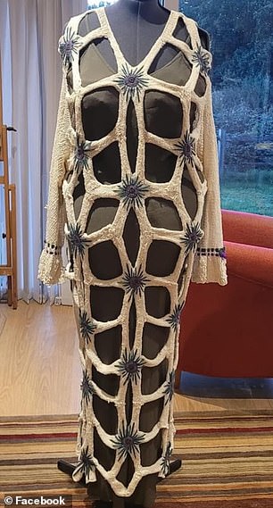 The DIY dress took 350 hours to make