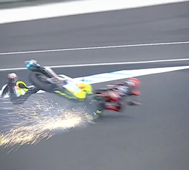 A horrific crash involving Marco Bezzecchi and Maverick Vinales occurred during the Australian Grand Prix on Saturday