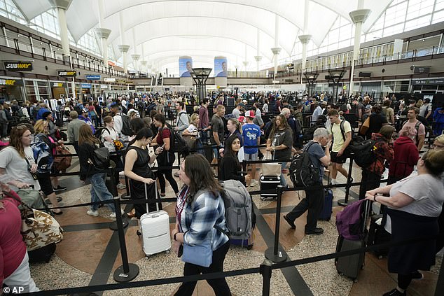 George had a connecting flight to Arkansas from Denver, Colorado, but had difficulty getting through TSA